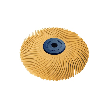 Dedeco Sunburst Radial Bristle Discs 3 in Curved Tc 3-Ply Peach 6 Micron A/O 1/Unit 1335
